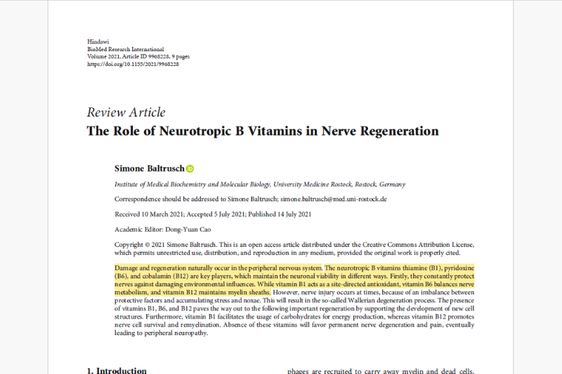 PDF 3 - The Role of Neurotropic B Vitamins in Nerve Regeneration